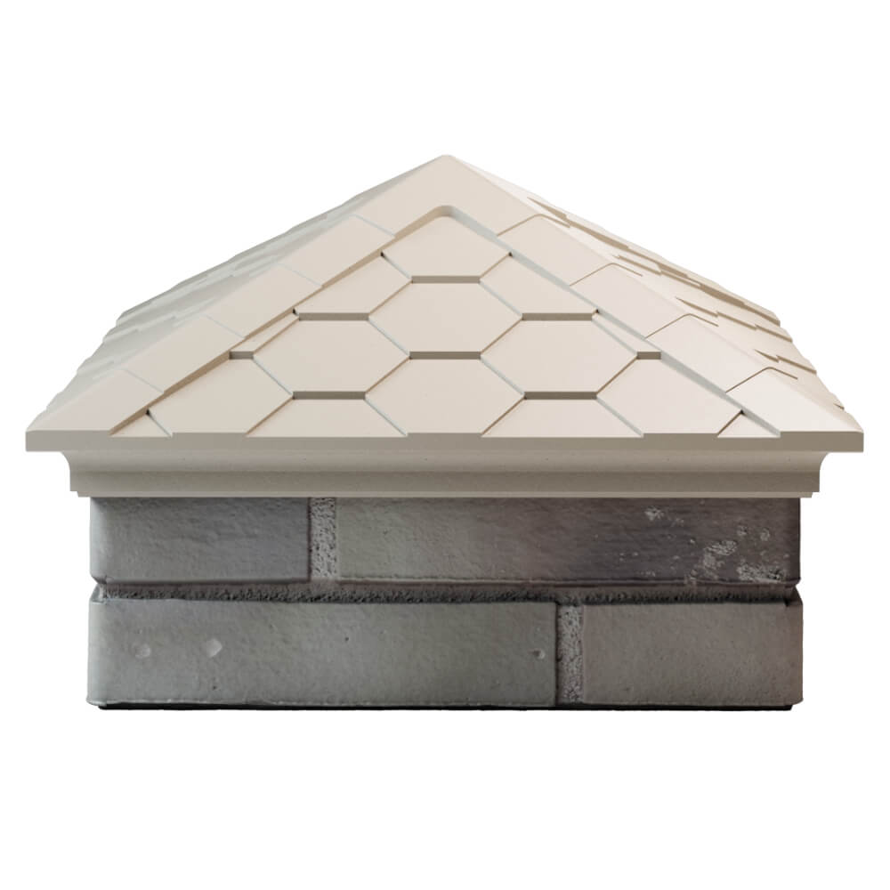 Колпак Zking Эверест Бежевый на столб 1.5х1.5 кирпича (390х390мм) Валдай фото