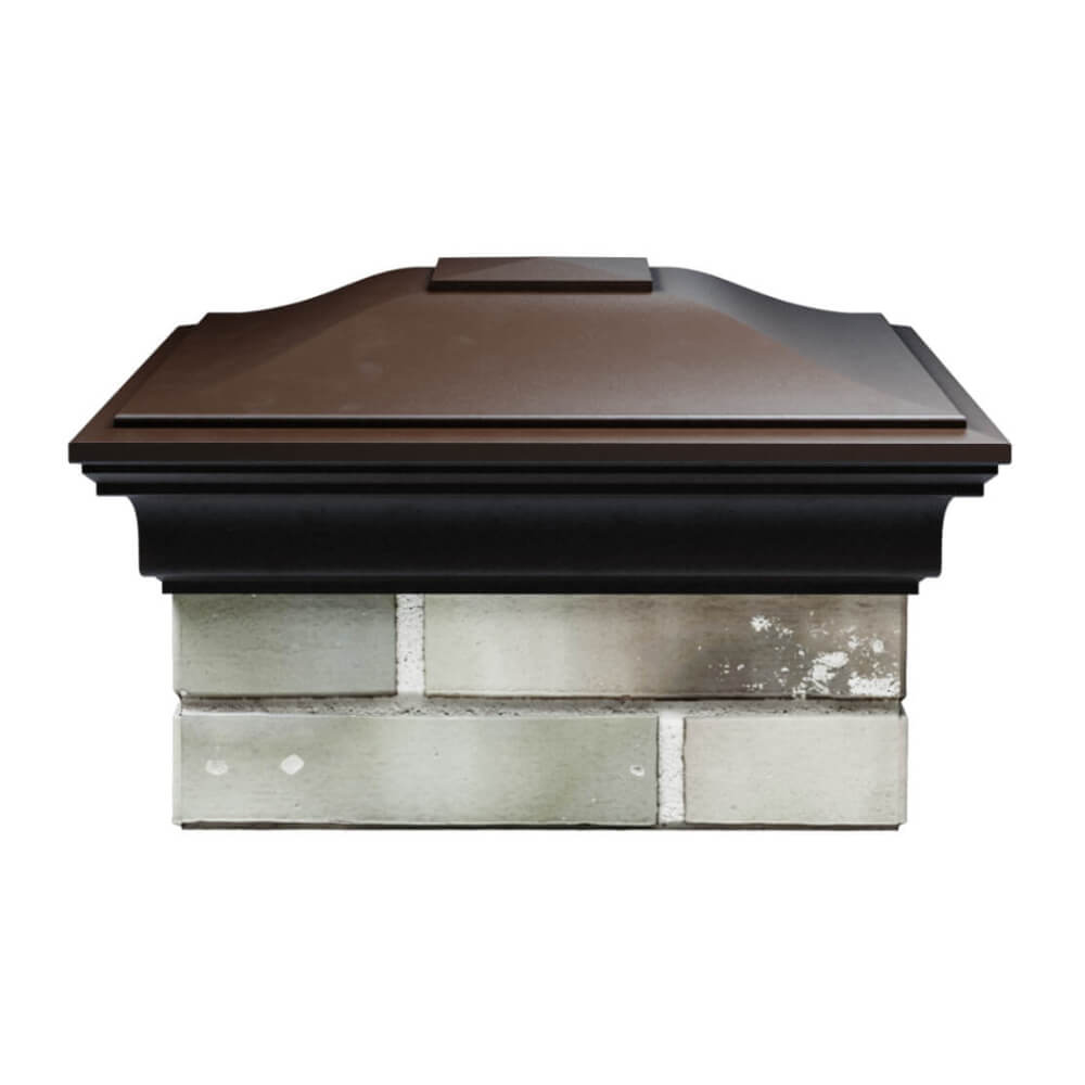 Колпак Zking Монблан Коричневый на столб 1.5х1.5 еврокирпича 0.7НФ (355х355мм) Валдай фото