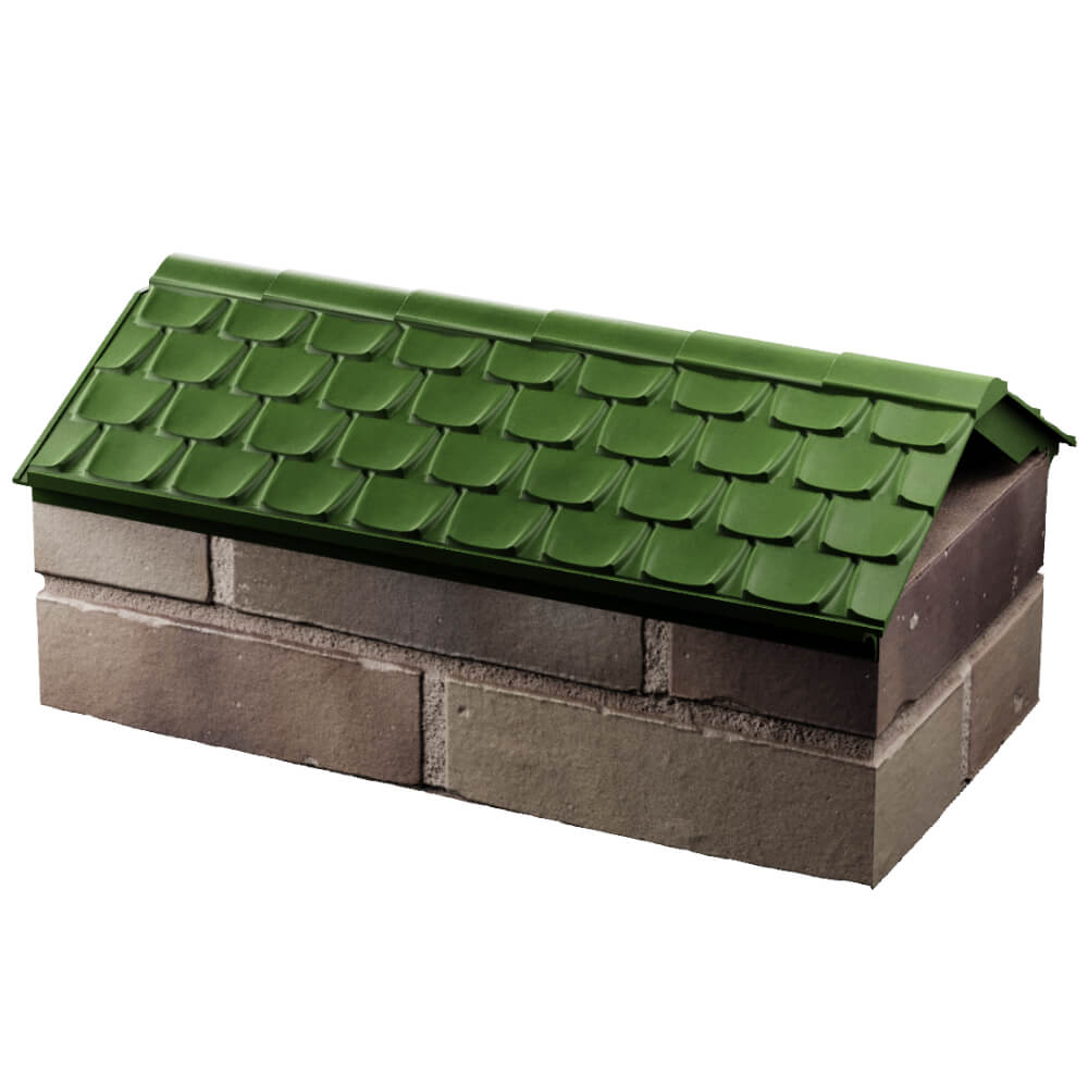 Парапет Zking Эльбрус Зеленый с посадкой на 1 кирпич (255мм) в Валдае фото