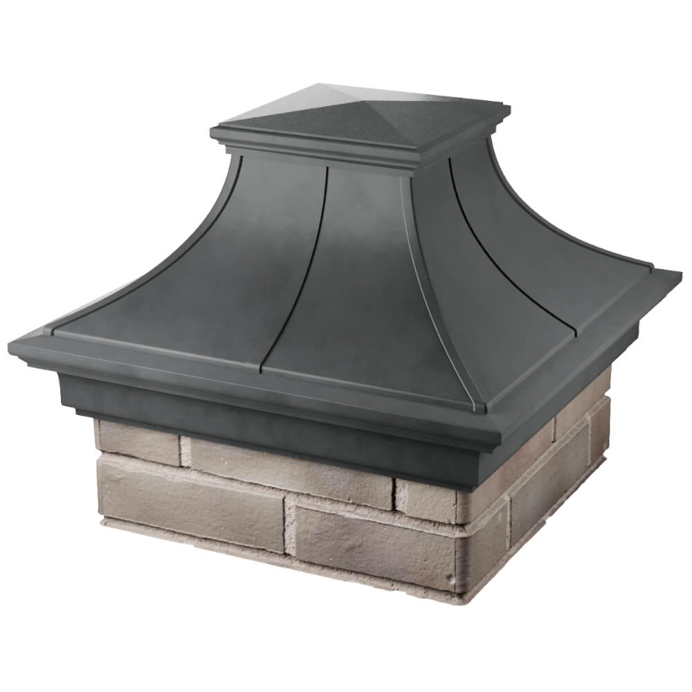 Колпак Zking Монблан Премиум Серый на столб 1.5х1.5 кирпича (385х385мм) в Валдае фото