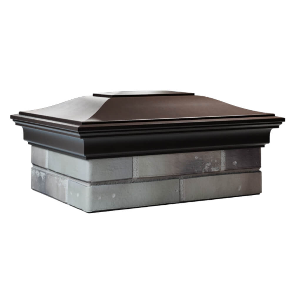 Колпак Zking Монблан Коричневый на столб 2х1.5 кирпича (515х385мм) в Валдае фото