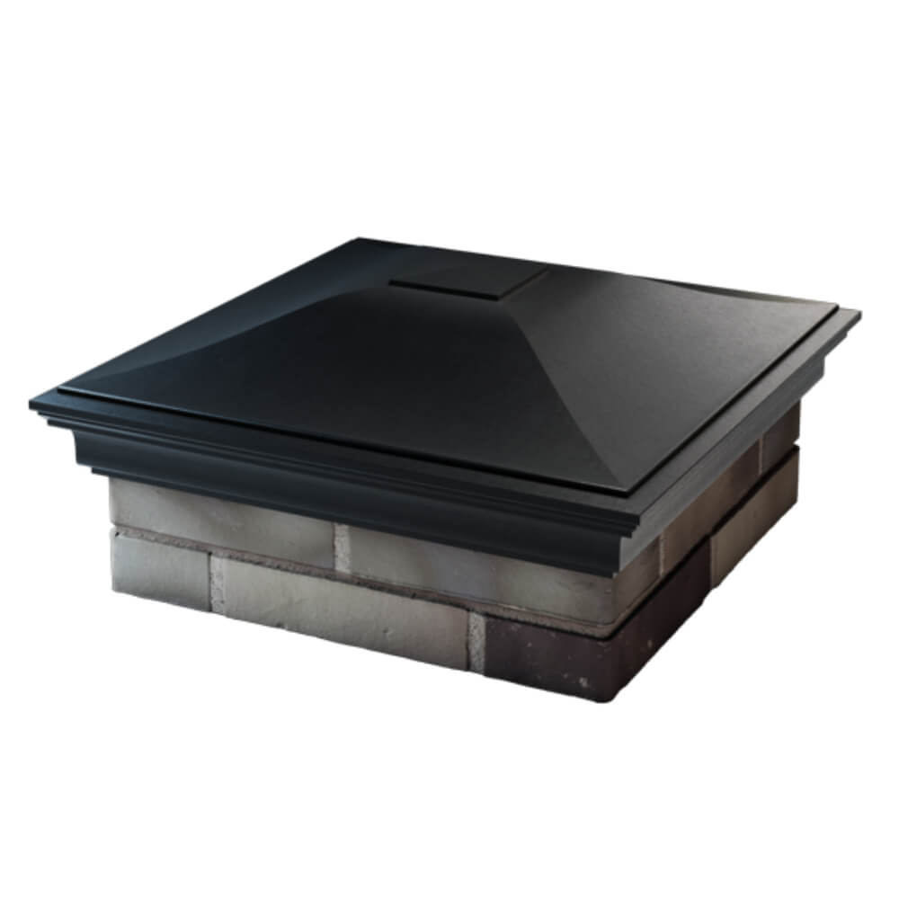 Колпак Zking Монблан Черный на столб 2х2 кирпича (515х515мм) в Валдае фото