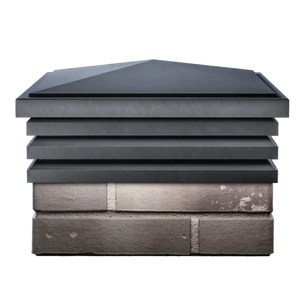 Колпак Zking Бона ХайТек Серый на столб 1.5х1.5 кирпича (385х385мм) Валдай фото