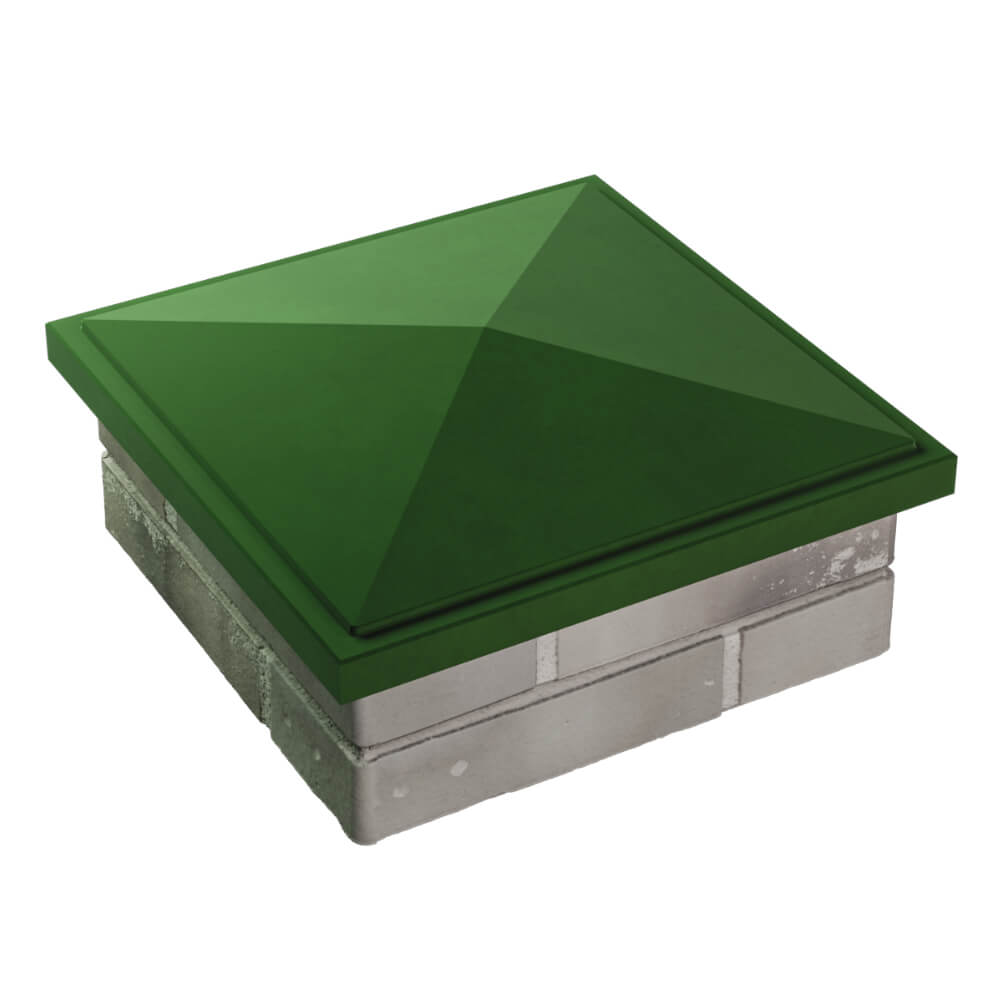 Колпак Zking БонаМоно Зеленый на столб 1.5х1.5 кирпича (385х385, 400х400мм) в Валдае фото