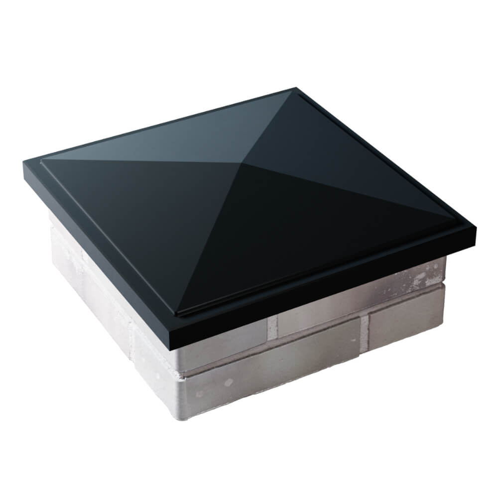 Колпак Zking БонаМоно Черный на столб 1.5х1.5 кирпича (385х385, 400х400мм) в Валдае фото