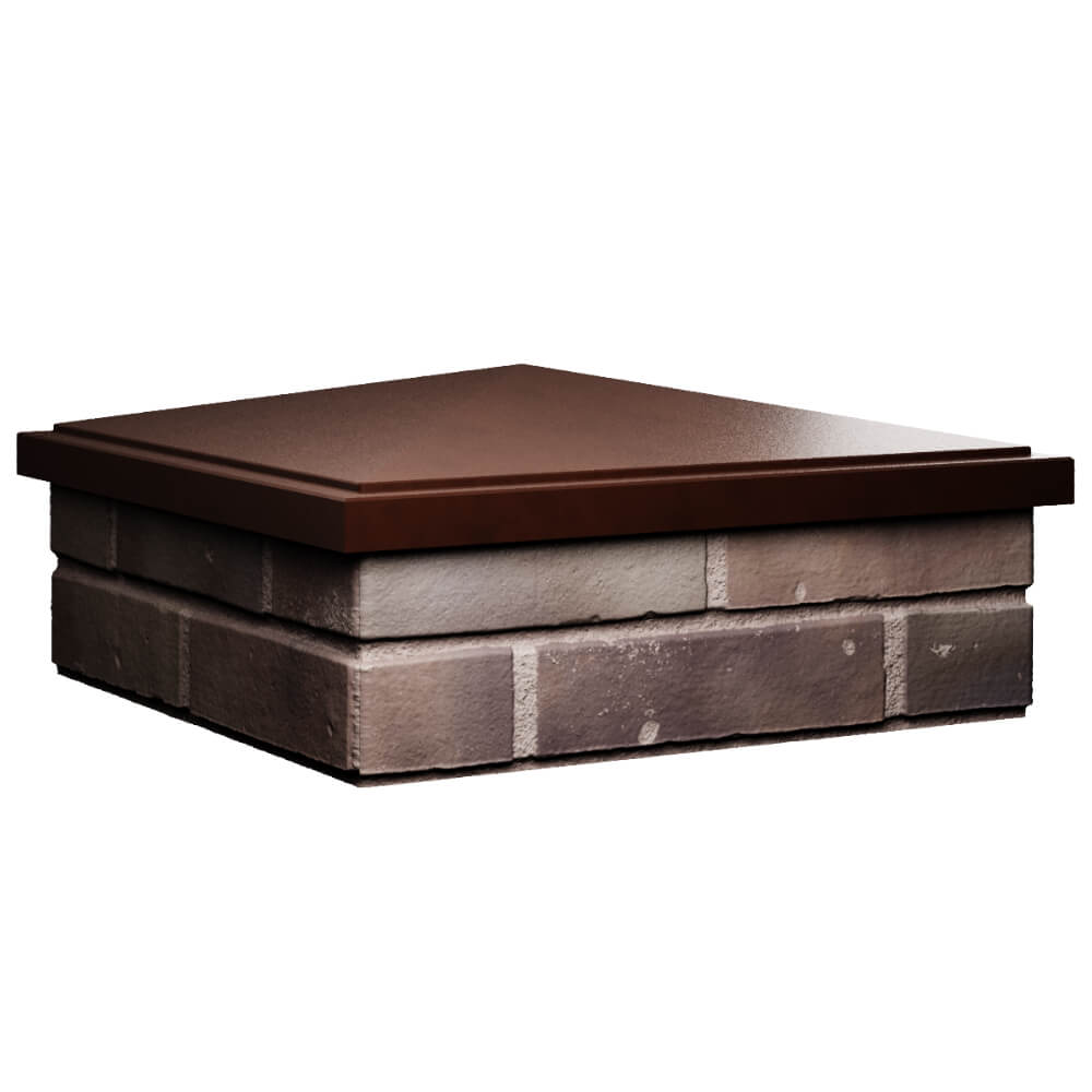 Колпак Zking БонаМоно Коричневый на столб 2х2 кирпича (515х515, 530х530мм) в Валдае фото