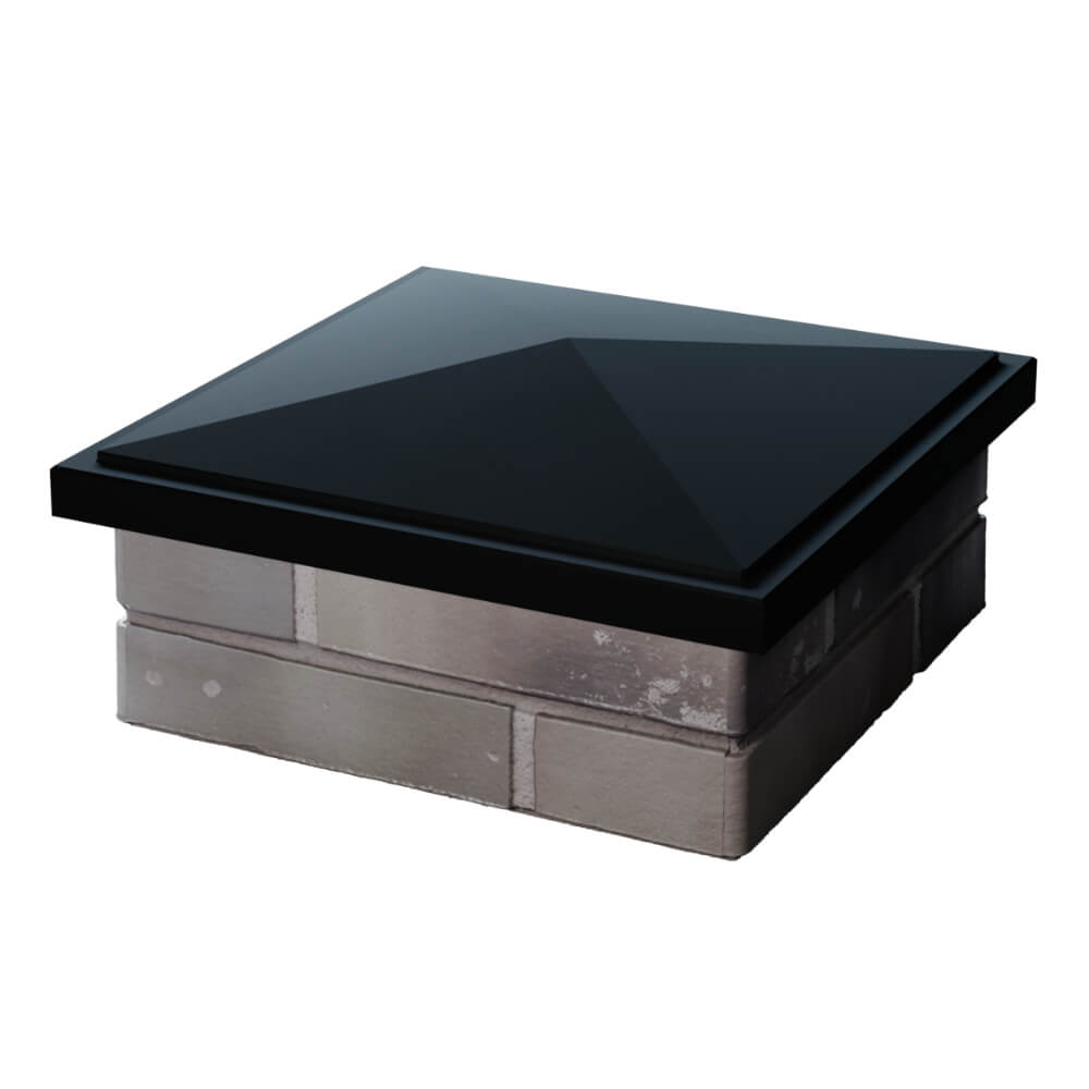 Колпак Zking БонаМоно Черный на столб 1.5х1.5 кирпича (385х385, 400х400мм) в Валдае фото