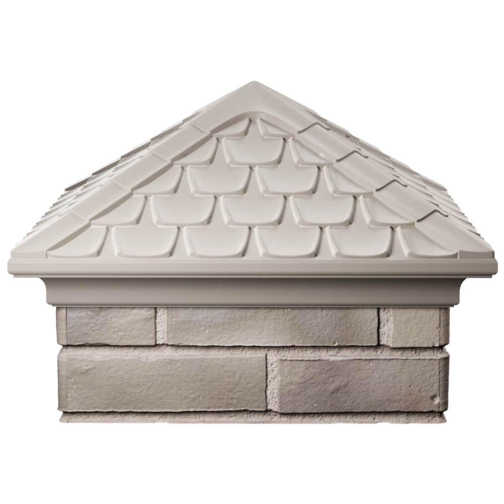 Колпак Zking Эльбрус Бежевый на столб 1.5х1.5 кирпича (385х385мм) Валдай фото