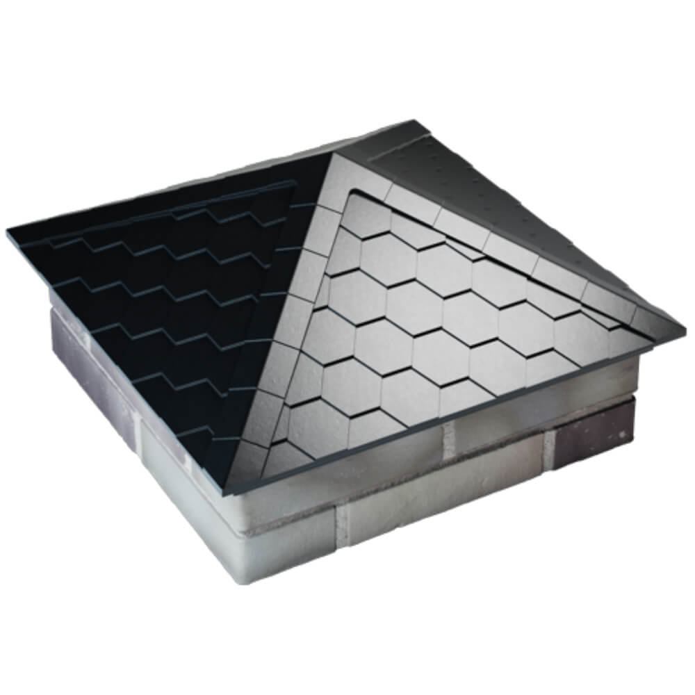 Колпак Zking Эверест Черный на столб 2х2 кирпича (535х535мм) Валдай фото