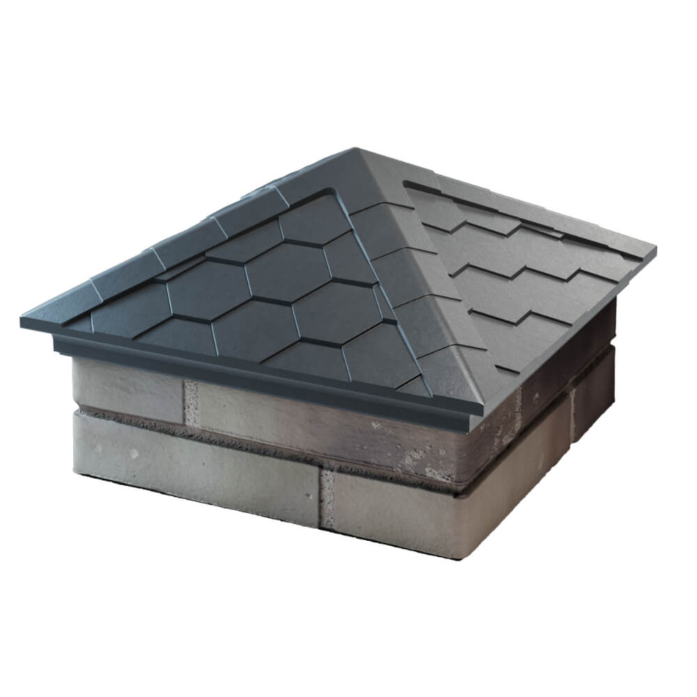 Колпак Zking Эверест Серый на столб 1.5х1.5 кирпича (390х390мм) в Валдае фото