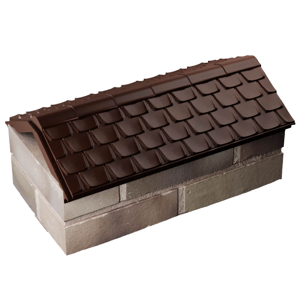 Парапет Zking Эльбрус Коричневый с посадкой на 1 кирпич (255мм) в Валдае фото