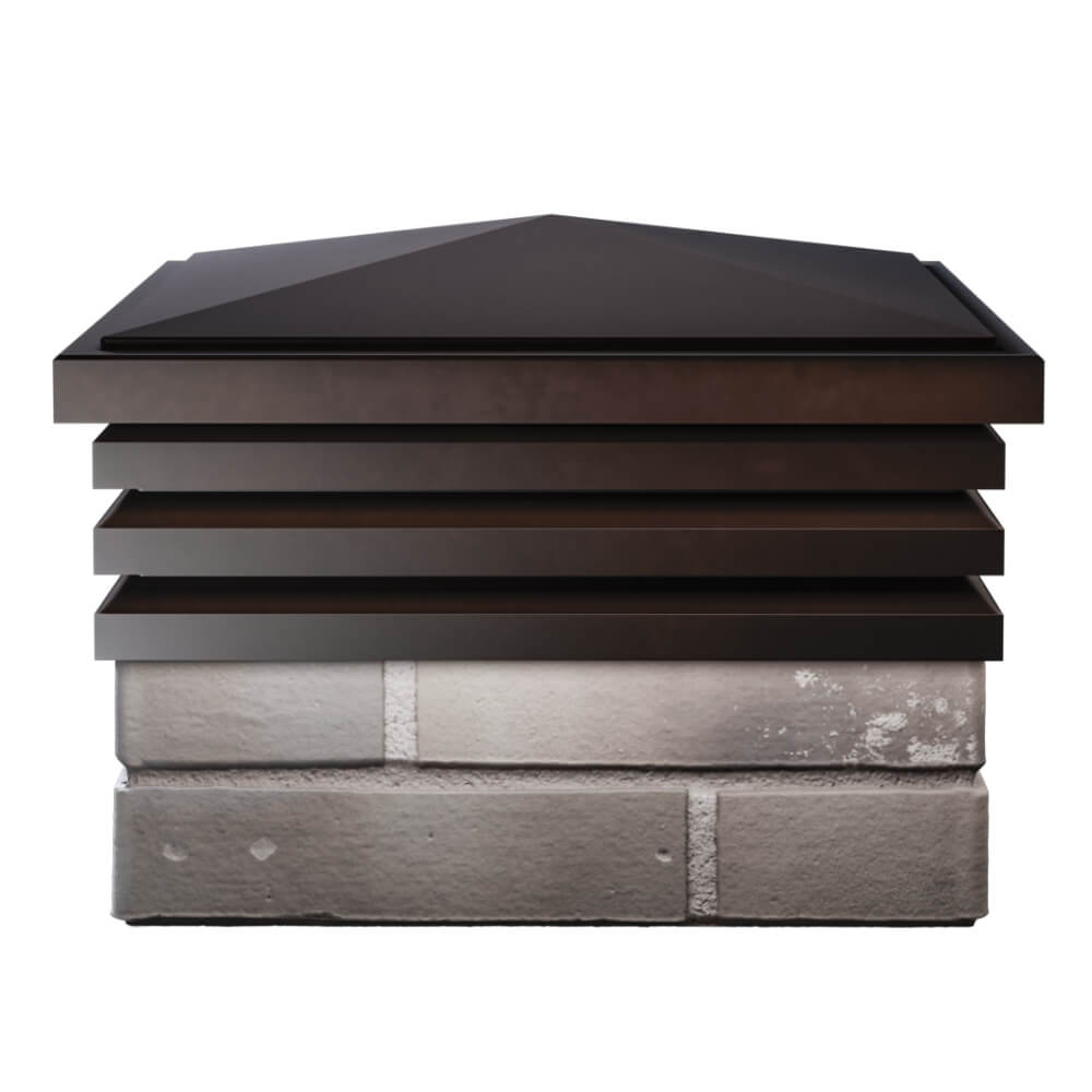 Колпак Zking Бона ХайТек Коричневый на столб 1.5х1.5 кирпича (385х385мм) Валдай фото