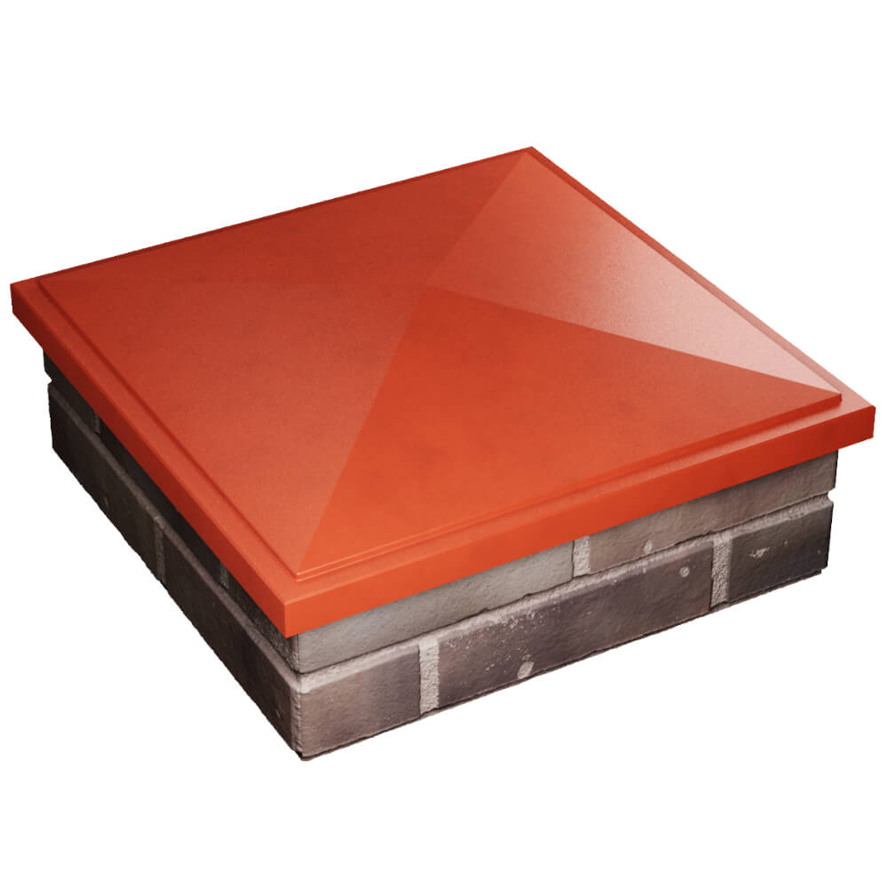 Колпак Zking БонаМоно Красный на столб 2х2 кирпича (515х515, 530х530мм) в Валдае фото