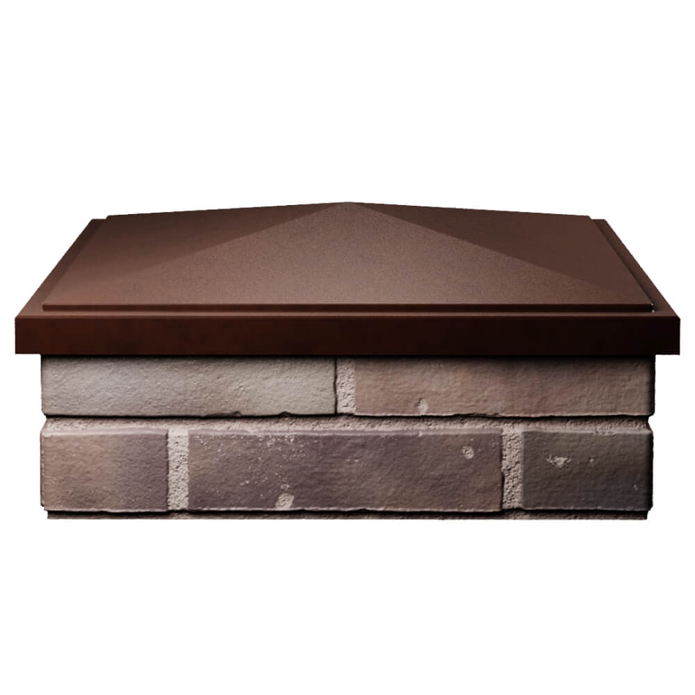 Колпак Zking БонаМоно Коричневый на столб 2х2 кирпича (515х515, 530х530мм) Валдай фото