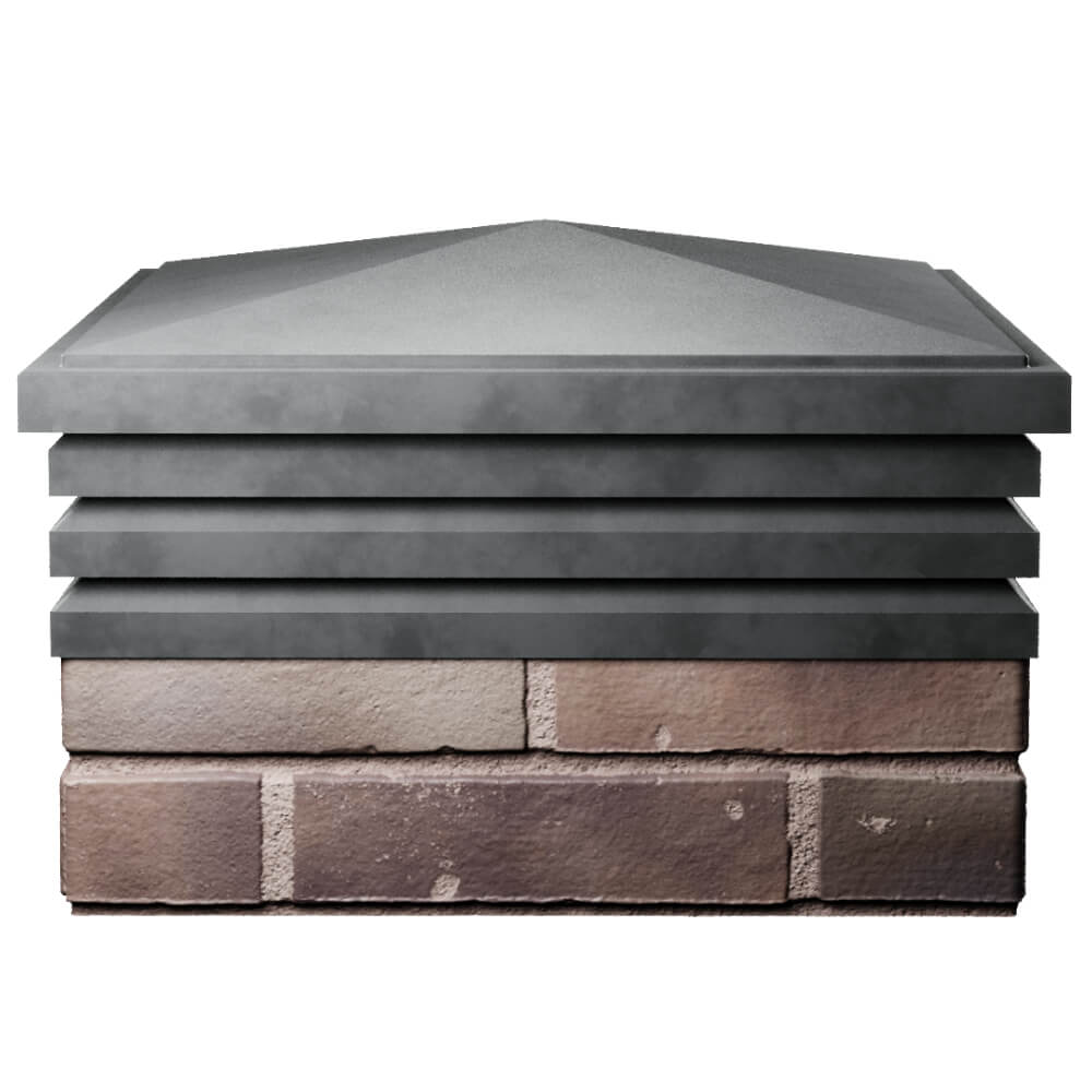 Колпак Zking Бона ХайТек Серый на столб 2х2 кирпича (513х513мм) Валдай фото