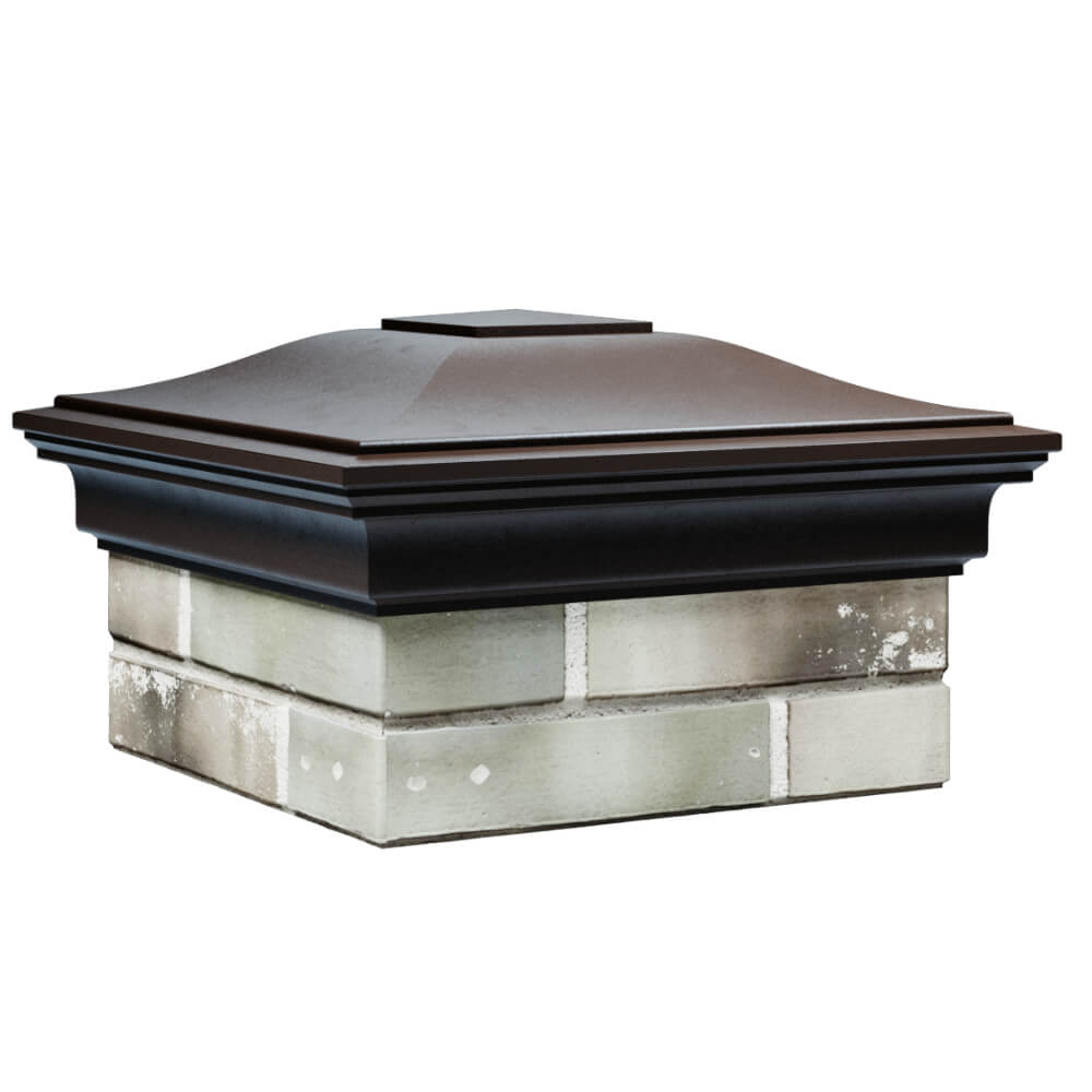 Колпак Zking Монблан Коричневый на столб 1.5х1.5 кирпича (385х385мм) в Валдае фото