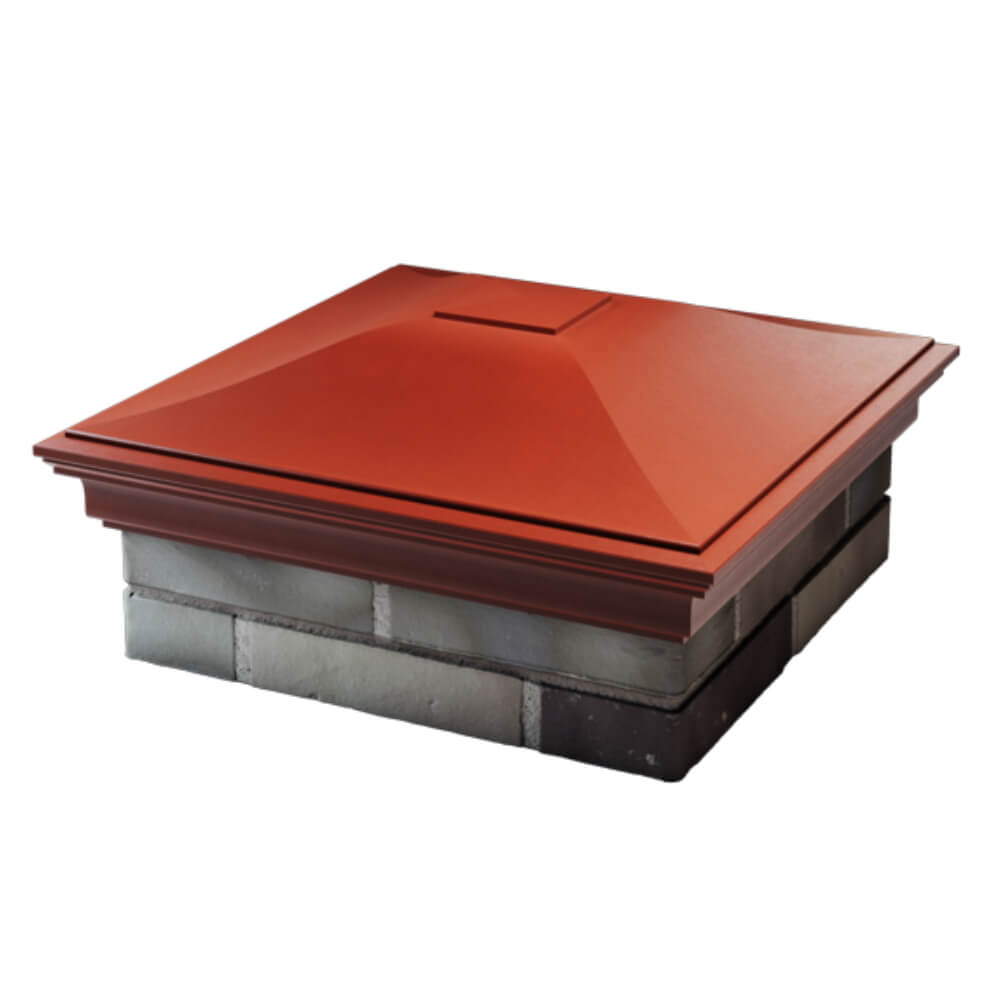 Колпак Zking Монблан Красный на столб 2х2 кирпича (515х515мм) в Валдае фото