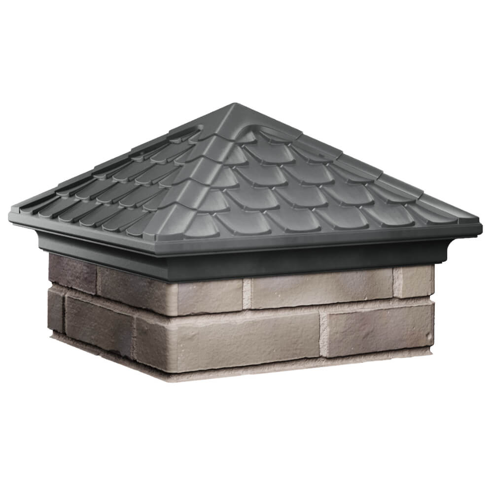 Колпак Zking Эльбрус Серый на столб 1.5х1.5 кирпича (385х385мм) в Валдае фото