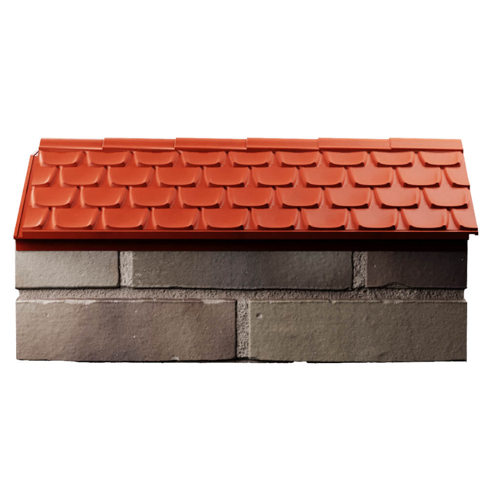 Парапет Zking Эльбрус Красный с посадкой на 1 кирпич (255мм) в Валдае фото