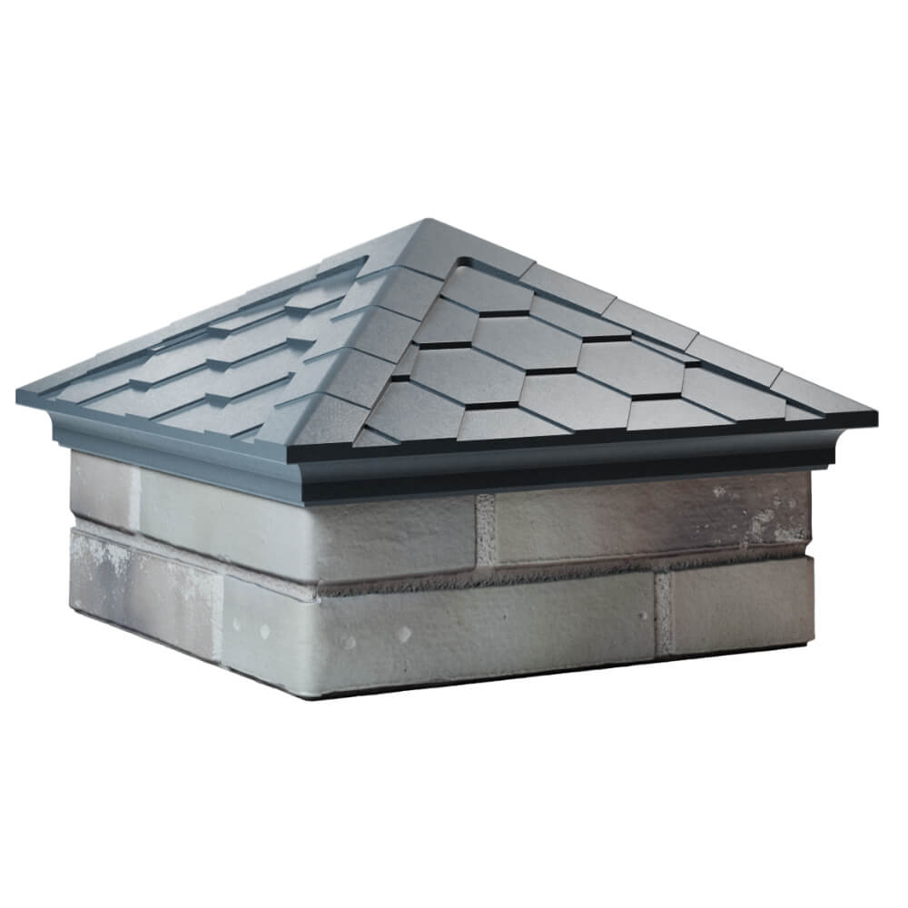 Колпак Zking Эверест Серый на столб 1.5х1.5 кирпича (390х390мм) в Валдае фото