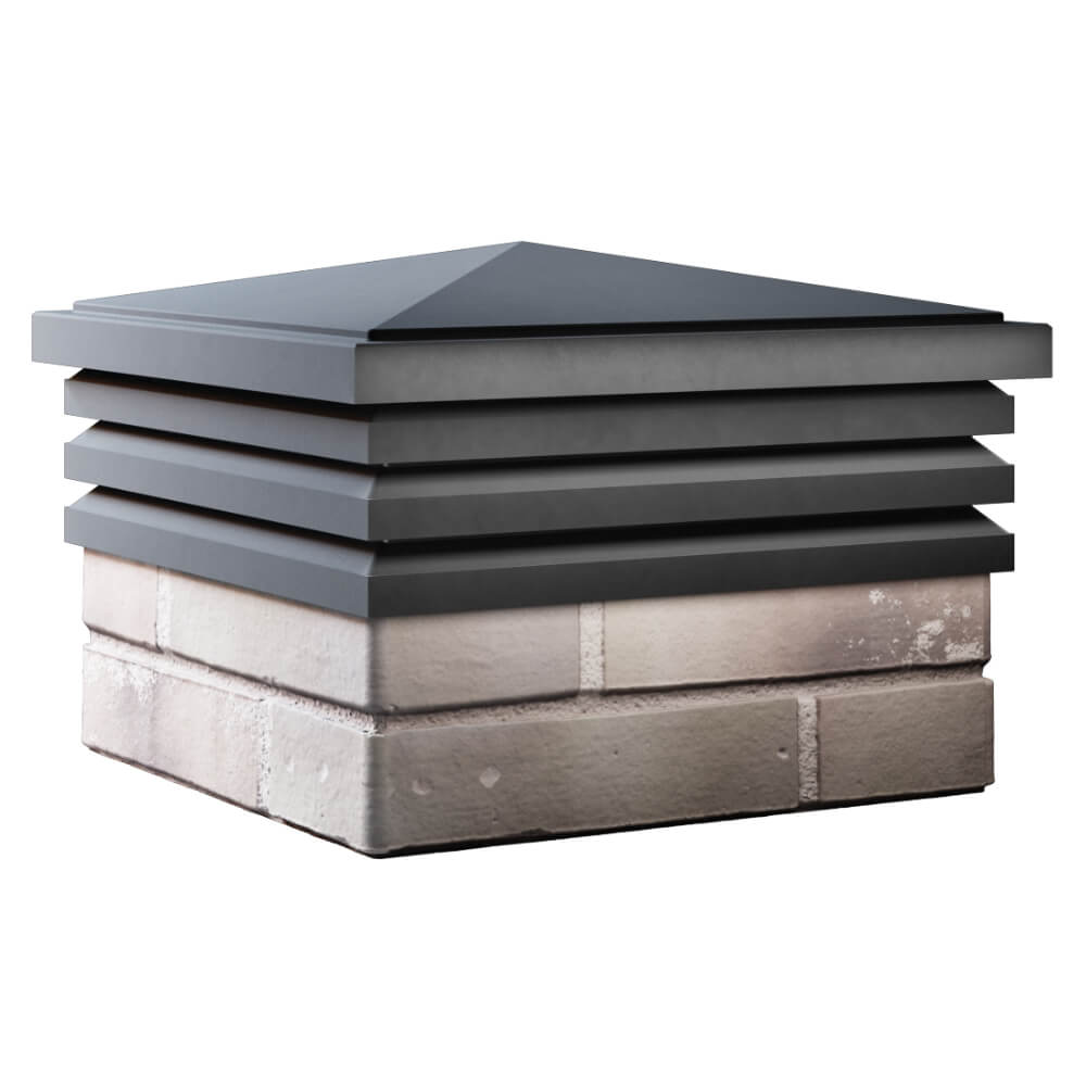 Колпак Zking Бона ХайТек Серый на столб 1.5х1.5 кирпича (385х385мм) в Валдае фото