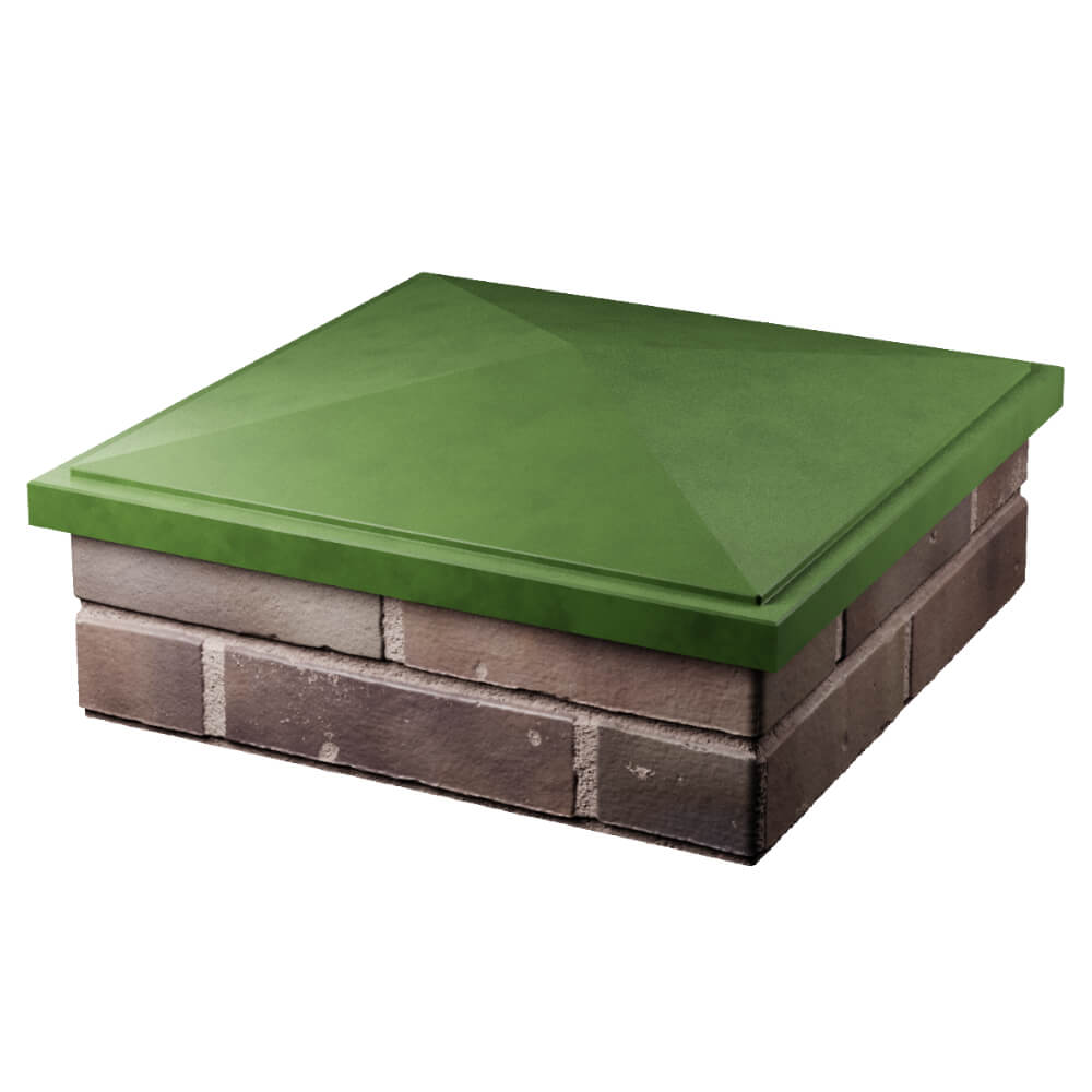 Колпак Zking БонаМоно Зеленый на столб 2х2 кирпича (515х515, 530х530мм) в Валдае фото