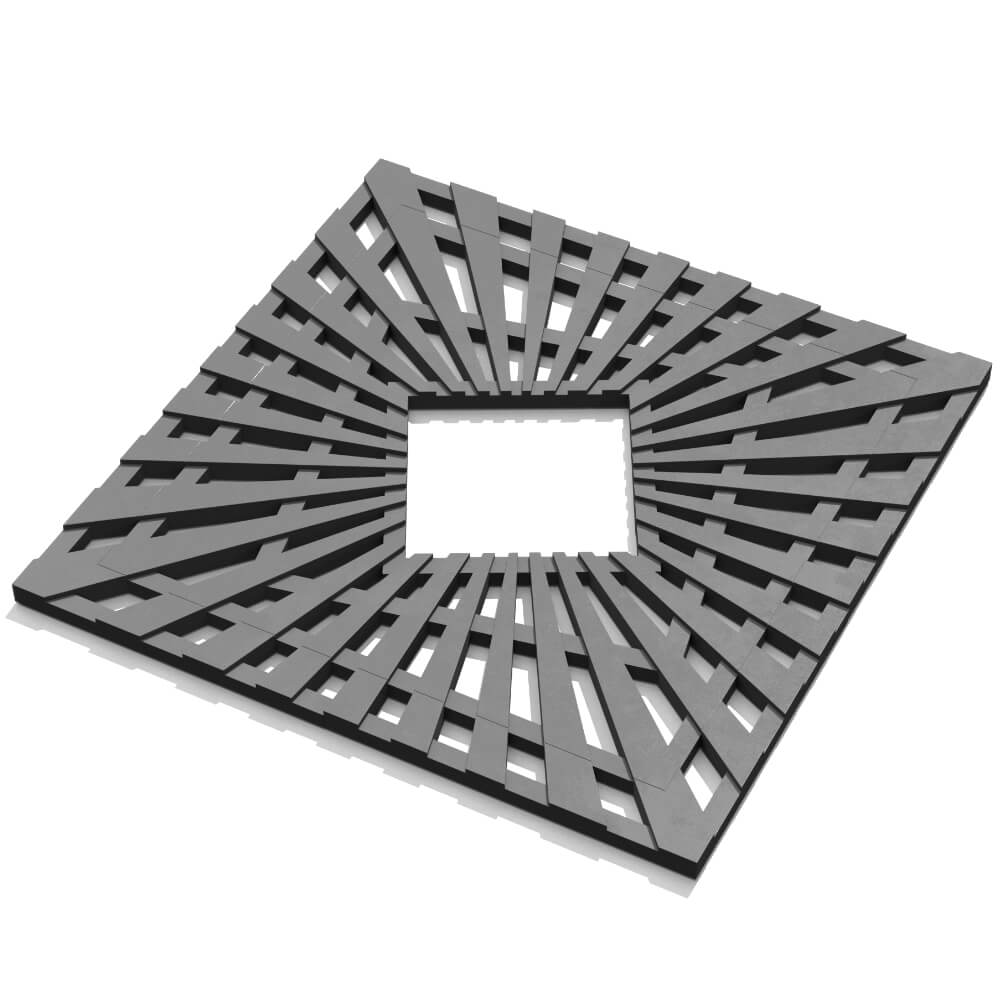 Приствольная решетка для дерева ZKING ATMOSPHERE 1.2х1.2м Серая в Валдае фото