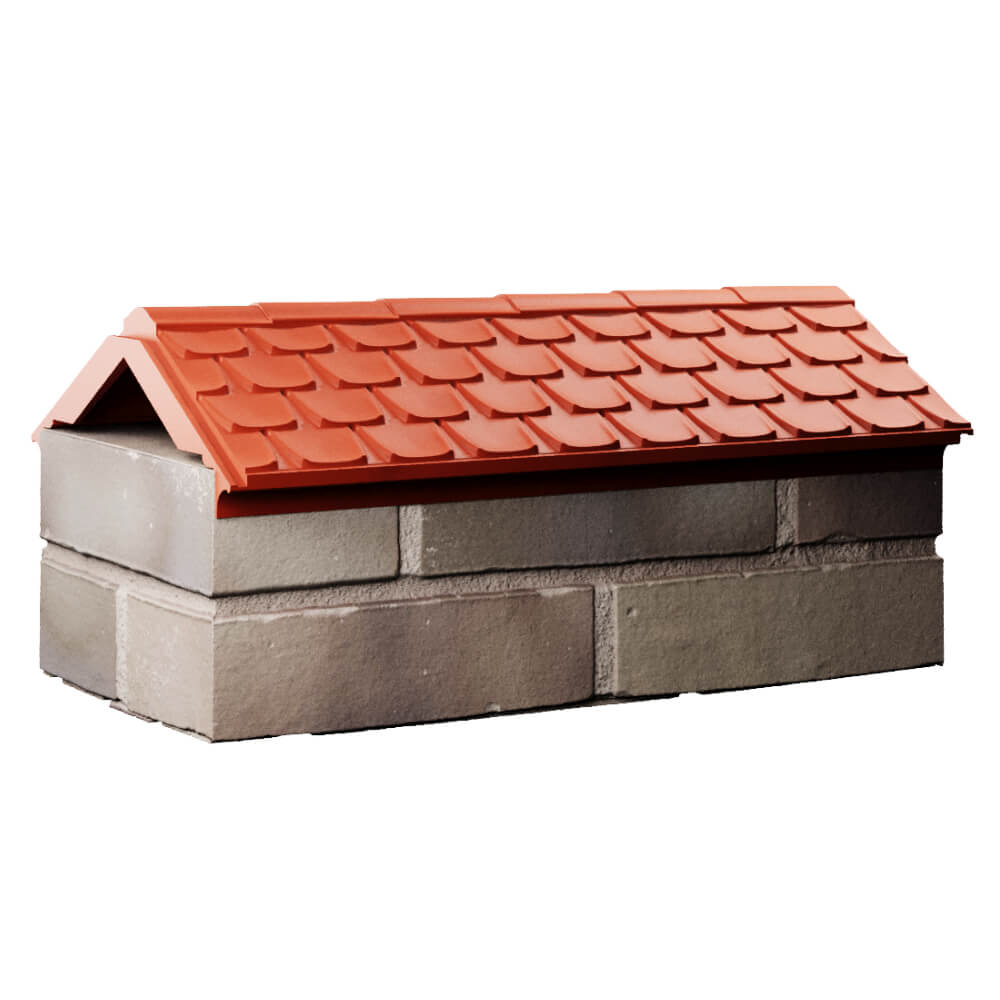 Парапет Zking Эльбрус Красный с посадкой на 1 кирпич (255мм) Валдай фото