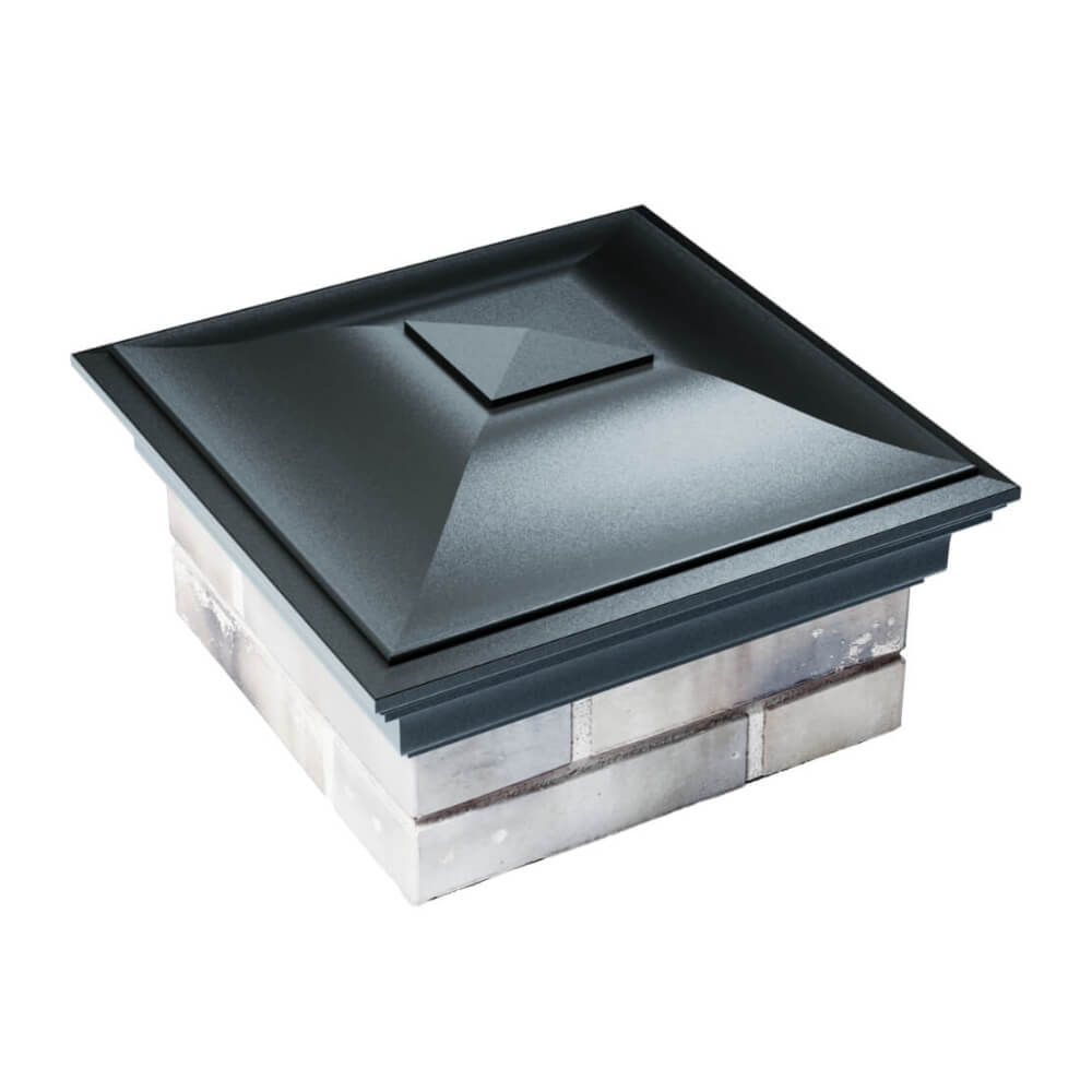 Колпак Zking Монблан Черный на столб 1.5х1.5 еврокирпича 0.7НФ (355х355мм) в Валдае фото