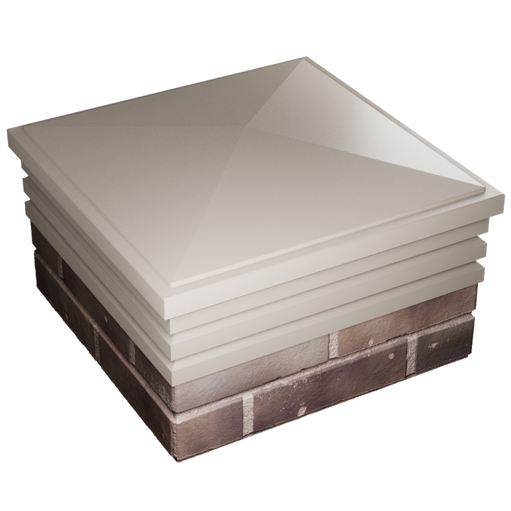 Колпак Zking Бона ХайТек Бежевый на столб 2х2 кирпича (513х513мм) в Валдае фото