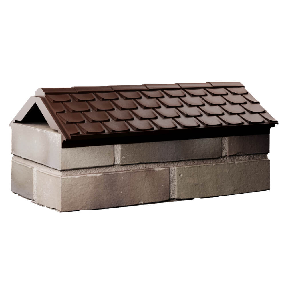Парапет Zking Эльбрус Коричневый с посадкой на 1 кирпич (255мм) Валдай фото